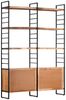 vidaXL Bücherregal 4 Etagen 124x30x180 cm Massivholz Akazie 284416 Bild 4