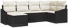 vidaXL Garten Essgruppe mit Kissen 6 pcs Schwarz und Creme 3355456 Bild 2
