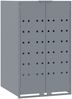 vidaXL Mülltonnenbox für 4 Tonnen Grau 276x79x117 cm Stahl 3279989 Bild 4