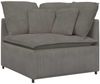 vidaXL Modulares Sofa mit Kissen Cordstoff Hellgrau 3321257 Bild 3