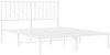 vidaXL Bettgestell mit Kopfteil Metall Weiß 140x190 cm 374486 Bild 4
