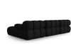 Micadoni Modulares Ecksofa Bellis 4-Sitzer Rechts 3D-Stoff Sonic Schwarz Bild 4
