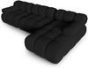 Micadoni Modulares Ecksofa Bellis 4-Sitzer Rechts 3D-Stoff Sonic Schwarz Bild 3