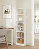 Bücherregal, 6-Tier Bücherschrank, Würfelregal, Modernes offenes Regal aus Holz, Aufbewahrungsregale und Präsentationsregale für Wohnzimmer, Home Office, Schlafzimmer, Weiß Bild 3