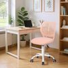 Homy Casa Schreibtisch Bürostuhl justierbarer Stoff Sitz Hellrosa Bild 2