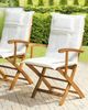 Set mit 2 Stühlen und Sitzkissen MAUI Akazienholz Cremeweiß Bild 3