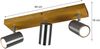 LED Deckenstrahler Silber mit Holz 3-flammig, Breite 44cm Bild 3