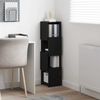 vidaXL Eckschrank Schwarz Eichen-Optik 25,5x25x102cm Holzwerkstoff 889806 Bild 4