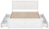 REDOM Funktionsbett 160x200cm Einfaches Holzpritschenbett mit vier Schubladen, Ohne Matratze Bild 2
