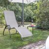 Siena Garden Sonnenliege BITO, 139 x 72 x 118 cm taubenblau J40970 hellgrau Bild 2