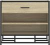 vidaXL Schuhbank Sonoma-Eiche 60x40x53,5 cm Holzwerkstoff und Metall 849220 Bild 4