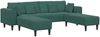 vidaXL Sofa 3 pcs Dunkelgrün 250 x 188 x 76 cm Samt 3335174 Bild 2