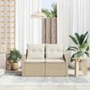 vidaXL Garten-Sofa mit Kissen 123 x 62 x 69 cm Poly-Rattan 42006786 Bild 3