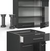 Singleküche Fame-Line Anthrazit Hochglanz 140 cm ohne Arbeitsplatte Vicco Bild 4