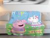 Peppa Pig Kuscheldecke Fleece 100x150 cm mit Peppa Wutz Hula Hoop Bild 2