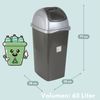 GarPet Mülltrennsystem 2er Set Mülleimer Schwingdeckel Mülleimer Küche 60l Mülltrenner Abfall Bild 2