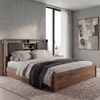 King Size Bett HWC-P43, Doppelbett Bettgestell mit Lattenrost, MDF 180x200cm ~ Wotan-Eiche-Optik, weiß Bild 1