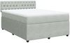 vidaXL Boxspringbett mit Matratze Hellgrau 160x200 cm Samt 3290088 Bild 3
