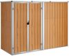vidaXL Gerätehaus Braun 225x89x161 cm Verzinkter Stahl 316216 Bild 2