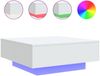 vidaXL Couchtisch mit LED-Leuchten Weiß 80x80x31 cm 836588 Bild 2