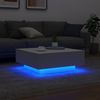 vidaXL Couchtisch mit LED-Leuchten Weiß 80x80x31 cm 836588 Bild 4