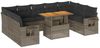 vidaXL 10-tlg. Garten-Sofagarnitur mit Kissen Grau Poly Rattan 3327196 Bild 2