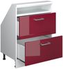 Dachschrägenschrank Rion Rot Hochglanz mit 2 Schubladen Vicco Bild 4