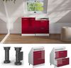 Dachschrägenschrank Rion Rot Hochglanz mit 2 Schubladen Vicco Bild 5
