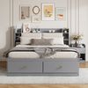 Odikalo Schlafzimmer-Set Kombi-Bett Tatami Bett Staufach Schubladen Nachttisch Schrank Sofabank Bild 2
