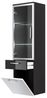 Badezimmer Hochschrank Rima weiß Anthrazit Hochglanz 40x135 cm Bild 4