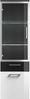 Badezimmer Hochschrank Rima weiß Anthrazit Hochglanz 40x135 cm Bild 3