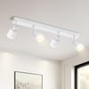 ZMH Moderne weiße Deckenleuchte: 4 verstellbare Deckenstrahler aus Metall, GU10 Deckenlampe, für Schlafzimmer, Esszimmer, ohne Leuchtmittel Bild 2