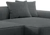 Vente-unique - ERYNEL Sofa SamtStoff Grau - B 156 cm x H 70 cm x L 305 cm Bild 5