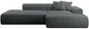 Vente-unique - ERYNEL Sofa SamtStoff Grau - B 156 cm x H 70 cm x L 305 cm Bild 3