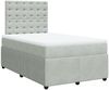 vidaXL Boxspringbett mit Matratze Hellgrau 120x200 cm Samt 3292322 Bild 2