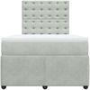 vidaXL Boxspringbett mit Matratze Hellgrau 120x200 cm Samt 3292322 Bild 4