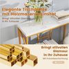 COSTWAY Konsolentisch, schmal Marmor, mit geometrischem Metallrahmen, gold Bild 4