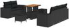 vidaXL Gartensofa-set mit Kissen mit Kissen 8 pcs Schwarz Poly Rattan 3363899 Bild 2