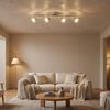 LED Deckenleuchte, Kristalle, Spots verstellbar, L 70 cm Bild 2