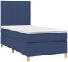 vidaXL Boxspringbett mit Matratze & LED Blau 80x200 cm Stoff 3135555 Bild 3