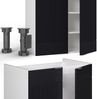 Küchenzeile Fame-Line Schwarz gestreift/Weiß 235 cm , AP Eiche Vicco Bild 4