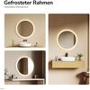 EMKE Badspiegel mit Beleuchtung Rund Badezimmerspiegel ф50cm, 3 Lichtfarbe, Touch-Schalter, Beschlagfrei, Speicherfunktion Bild 4