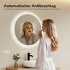 EMKE Badspiegel mit Beleuchtung Rund Badezimmerspiegel ф50cm, 3 Lichtfarbe, Touch-Schalter, Beschlagfrei, Speicherfunktion Bild 3