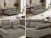2-Sitzer Sofa SORAE, Polstersofa mit Sitztiefenverstellung, modernes Polstersofa, Couch Wohnzimmer, Armlehnen - Grau Stukture Bild 2