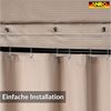 ANRO Duschvorhang WAFFEL Anti-Schimmel Waffel Hochwertig Badezimmervorhang Wasserperlend Breite 180 cm (Packung, 1-tlg, Duschvorhang inkl. Aufhängeringe), robuster Vorhang Stangenaufhängung 180x200 cm Spa Design Beige Bild 3