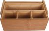 Bambus-Organizer Utensilienbox Stiftebox Besteckkasten Schreibtisch Aufbewahrung Bild 2
