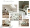 MTOnlinehandel Bettwäsche Dackel 135x200 + 80x80 cm, Baumwolle Renforcé, witziges Hundedesign, 100% Baumwolle, 2 teilig, Wende-Motiv in sanften Grüntönen – weich und pflegeleicht Bild 4