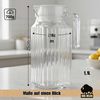 BigDean Wasserkrug Kühlschrankkrug 1,1 Liter Glaskrug mit Deckel, (Packung, 1-tlg, Wasserkaraffe), Feststizender Deckel, Schlanke Form, Robustes Borosilikatglas Bild 3