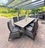 Gartentisch INGER - Aluminium, Dunkelgrau, 202x100x75cm | Terrassentisch Wetterfest Outdoor Tisch Bild 2