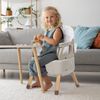 Leogreen Baby Hochstuhl 4 in 1 Babystuhl, Höhenverstellbar und Klappbar kinderhochstuhl, 5-Punkt-Gurt, abnehmbare Tablett, Fußstütze, Rutschfeste Stuhlbeinkappen, ab 6 Monate bis 3 Jahre, Grau Bild 2